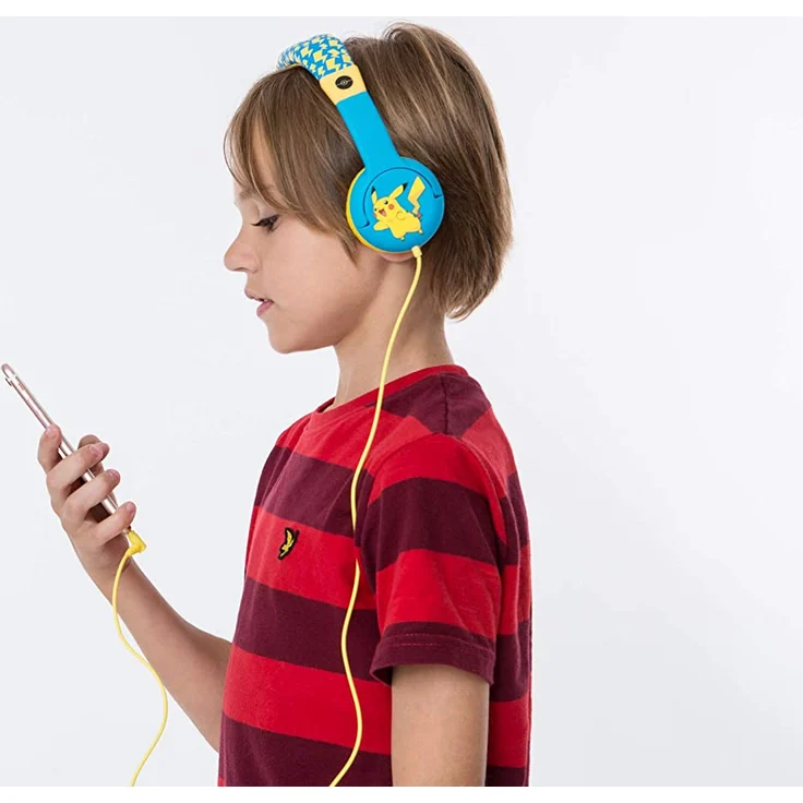 OTL Pokémon Pikachu Junior On-Ear-Kopfhörer, geeignet für Kinder, blau, gelb – Bild 3