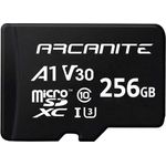 ARCANITE 256 GB microSDXC-Speicherkarte mit Adapter - UHS-I U3, A1, V30, 4K, C10, microSD, Lesegeschwindigkeiten von bis zu 90 MB-s.