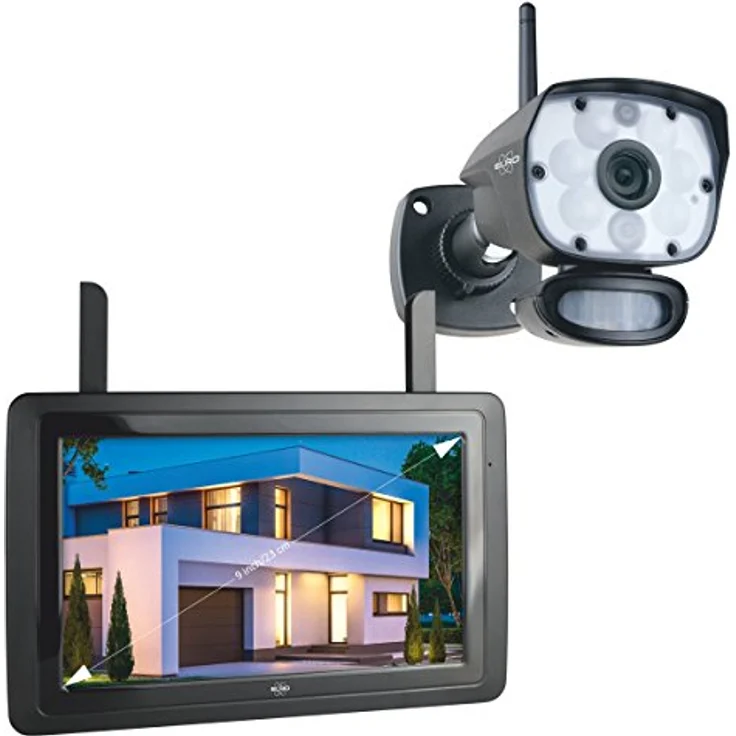 ELRO CZ60RIPS Color Night Vision 1080P HD Überwachungs-Kamera Set mit 9” Bildschirm und App – Bild 1