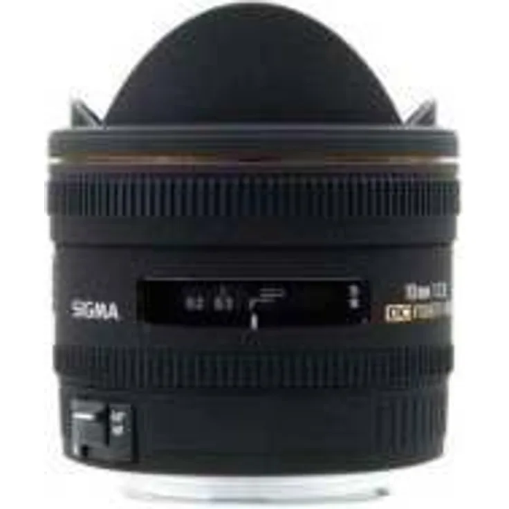 Sigma 10 mm F2,8 EX DC Fisheye HSM-Objektiv (Gelatinefilter) für Canon Objektivbajonett