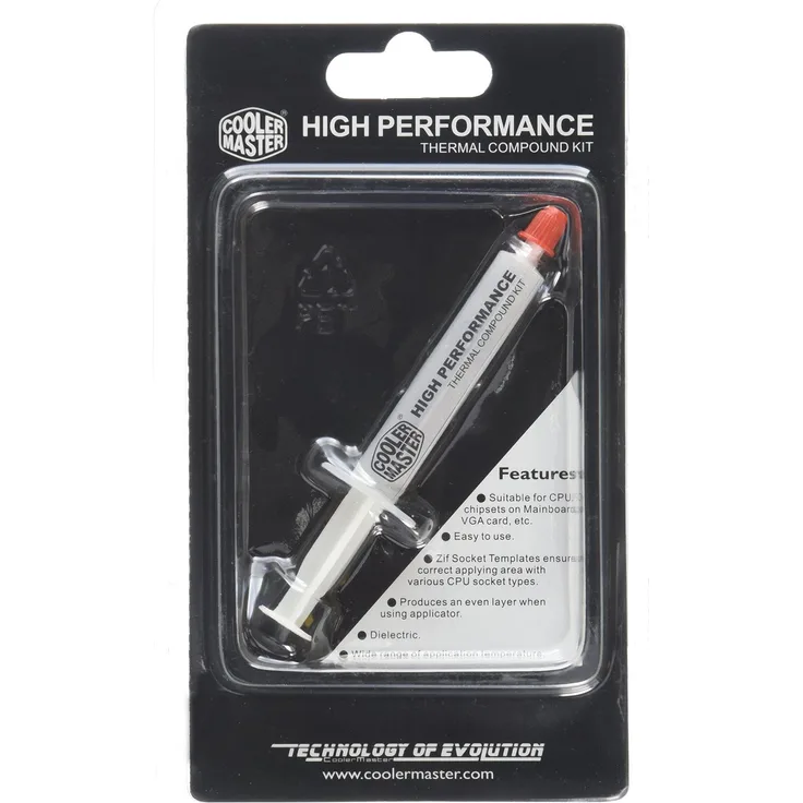 Cooler Master HTK-002 Thermofett Wärmeleitpaste Hohe Wärmeleitfähigkeit, geringer thermischer Widerstand, elektrisch Nicht leitend HTK-002-U1-GP