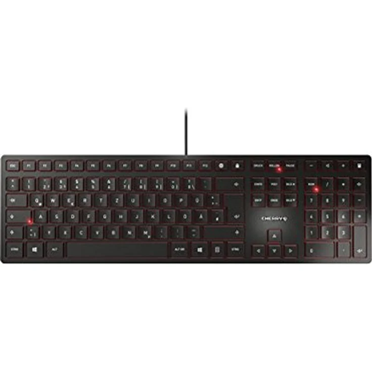 CHERRY KC 6000 SLIM - Tastatur - USB - US mit Euro-Symbol QWERTY - CHERRY SX - Schwarz (JK-1600EU-2) – Bild 1