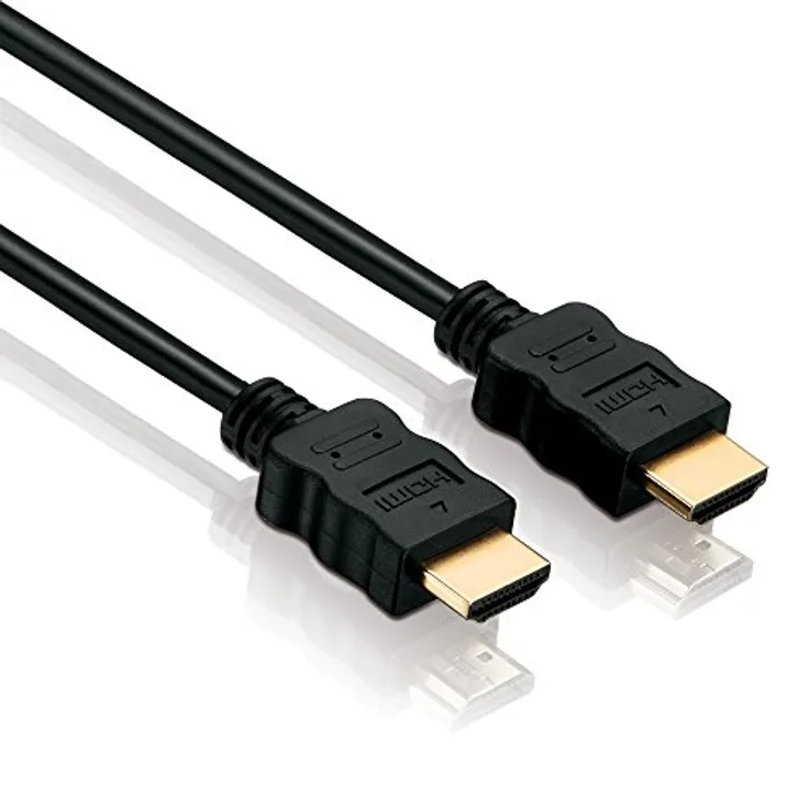 HDSupply HC000-150E Standard Speed HDMI Kabel mit Ethernet, HDMI-A Stecker (19-polig) auf HDMI-A Stecker (19-polig), 2-fach geschirmt, vergoldete Kontakte, 15,0m, schwarz