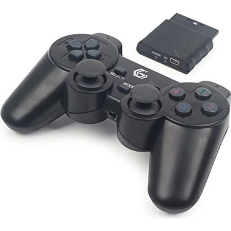Gembird Wireless Vibration Gamepad Schwarz (JPD-WDV-01) (PC, PS2, PS3) – Bild 1