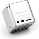 Technaxx MusicMan mini Wireless Soundstation BT-X2 Bluetooth-Lautsprecher mit Kartenleser, silber