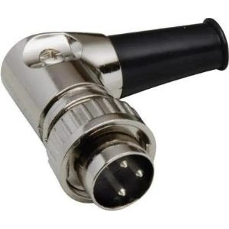 BKL Electronic DIN-Rundsteckverbinder Stecker, gewinkelt Polzahl: 3 Silber 0202022 1 St. (0202022)