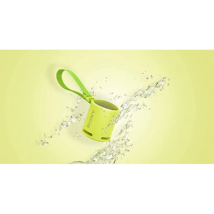 Sony SRS-XB13 Bluetooth-Lautsprecher, tragbar, Extra Bass, 16 Stunden Akkulaufzeit, wasserfest (IP67), Gelb – Bild 4