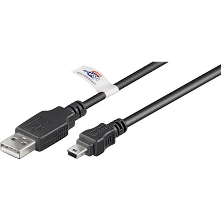 Wentronic 5 polig USB Kabel (A-Stecker auf B-Mini-Stecker) 3m