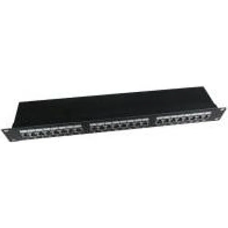 Gembird Cablexpert 1U Schalttafel - Schalttafeln (Cat.5e, Schwarz, 1U, EIA-TIA T568B-A, RoHS, ISO 9002, UL, 483 mm)