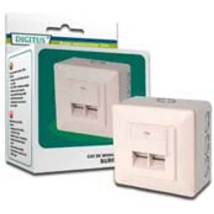 Assmann DIGITUS DN-9002-N - Wanddose - RJ-45 X 2, DN-9002-N