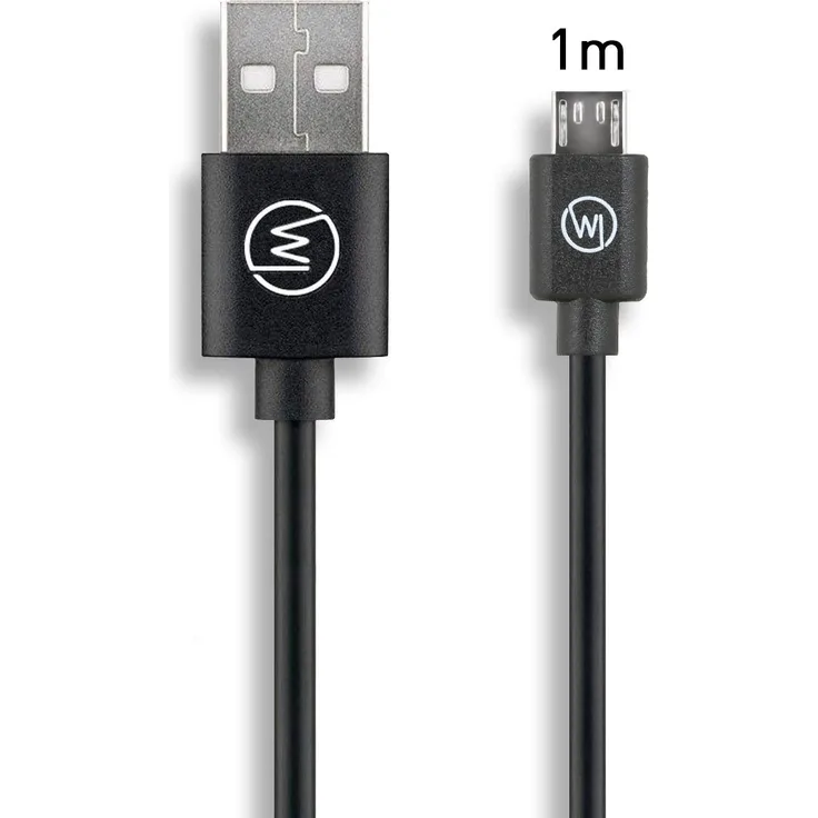 Wicked Chili MicroUSB Ladekabel kompatibel mit Amazon Kindle eBook Reader und Fire Tablet Oasis, Paperwhite, Voyager, Fire HD, Fire HDX, Touch, Keyboard und DX (100cm) schwarz