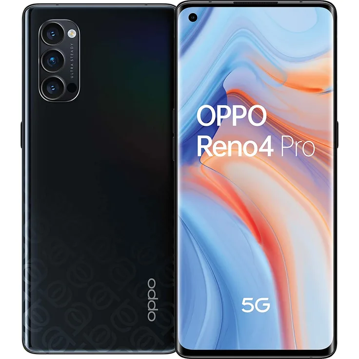Oppo Reno4 Pro 5G Smartphone 16,64cm (6,55 Zoll) AMOLED-Display, 256GB interner Speicher, 12GB RAM, Dual-SIM, Black