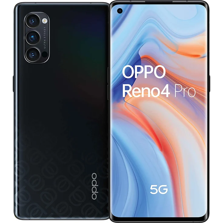 Oppo Reno4 Pro 5G Smartphone 16,64cm (6,55 Zoll) AMOLED-Display, 256GB interner Speicher, 12GB RAM, Dual-SIM, Black – Bild 1