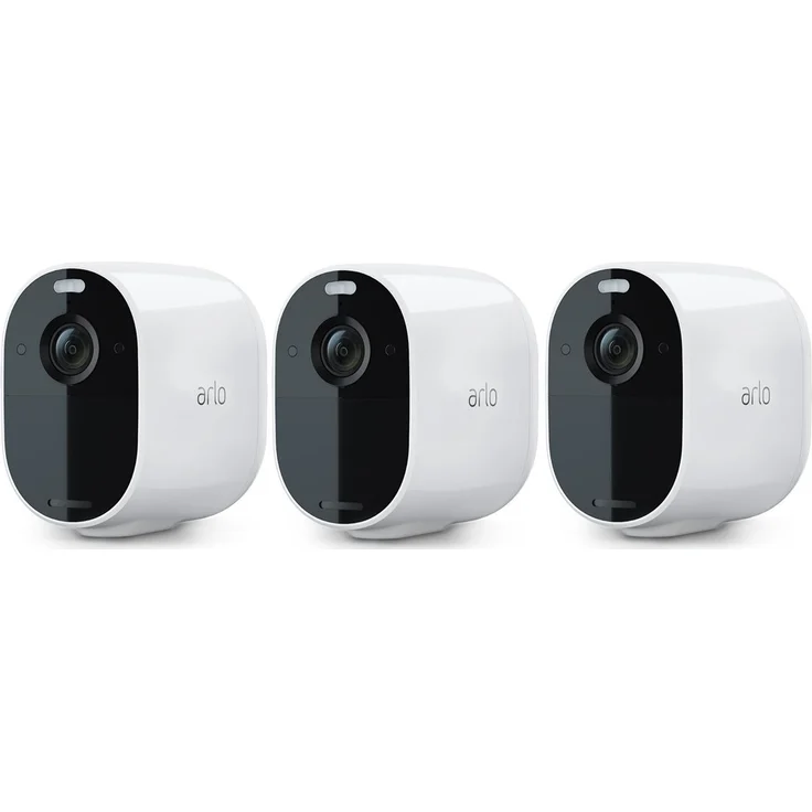Arlo Essential Spotlight VMC2330 WLAN Überwachungskamera außen, kabellos, 1080p, Farbnachtsicht, Bewegungsmelder, 2-Wege Audio, kein Hub benötigt, 3-Pack, weiß (VMC2330-100EUS) – Bild 2
