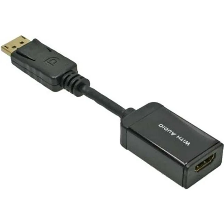 InLine® DisplayPort Adapterkabel mit Audio, DisplayPort Stecker auf HDMI Buchse, schwarz