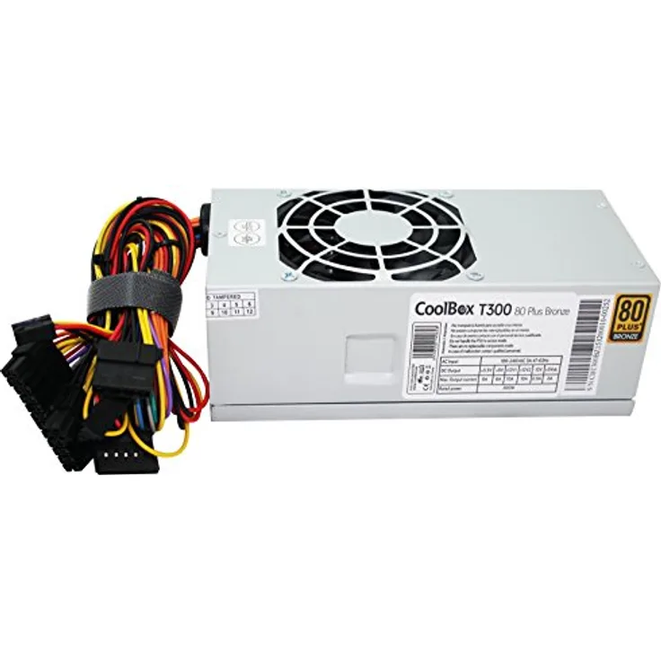 CoolBox FALCOO300TBZ Netzteil 300 W TFX Silber - Netzteile (300 W, 180-240 V, 47-67 Hz, 6 A, 10 A, 10 A)