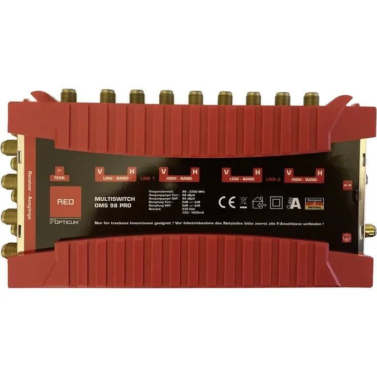 Opticum Multischalter OMS 9/8 PRO 2 Sat für 8 Teilnehmer HDTV