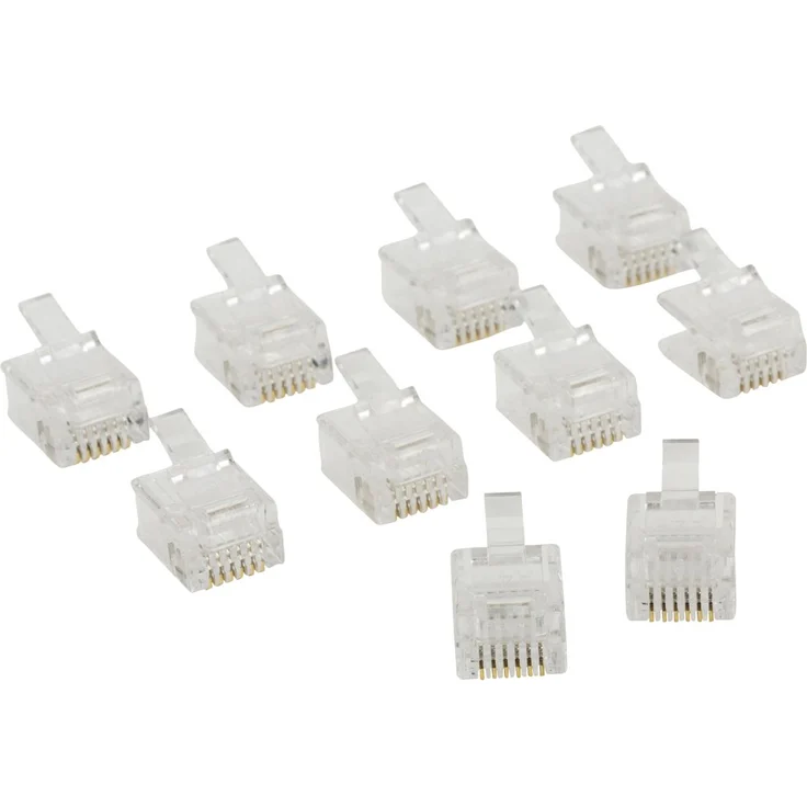 Valueline RJ12-Stecker (10 Stück) transparent – Bild 1
