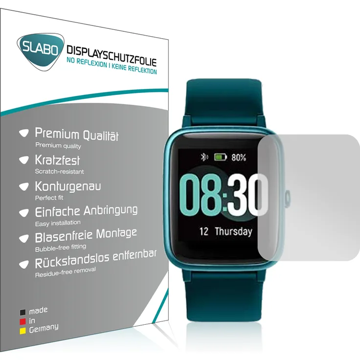 4x Slabo Displayschutzfolie für UMIDIGI Uwatch3 MATT No Reflexion (verkleinerte Folien) Displayfolie Schutzfolie Folie