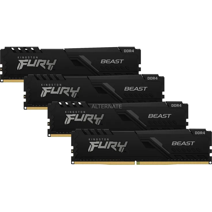 Kingston Fury DIMM 128 GB DDR4-3200 Quad-Kit Arbeitsspeicher, schwarz - Preisvergleich