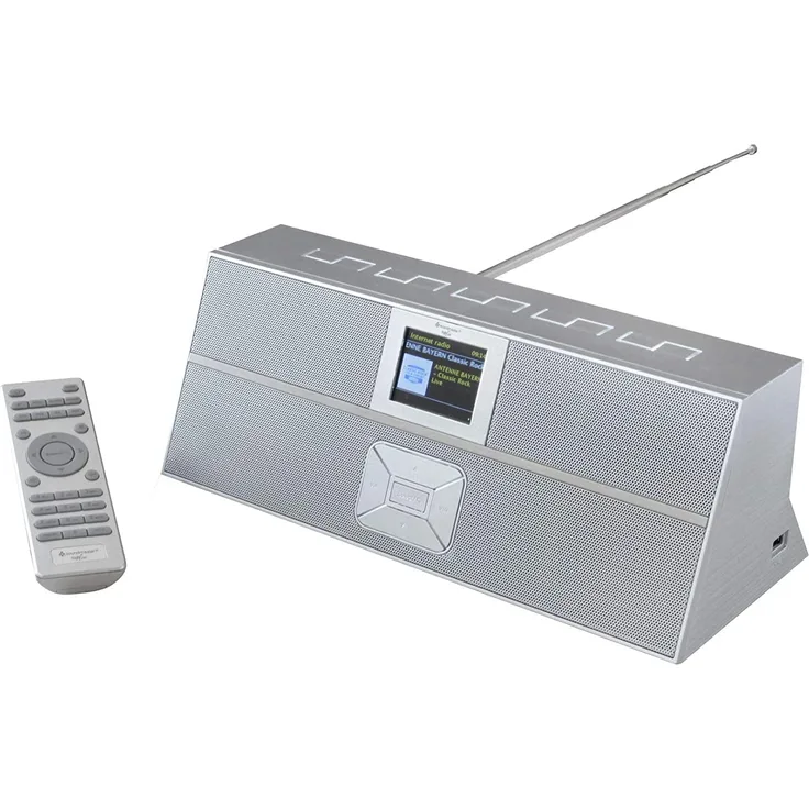 Soundmaster IR3300SI Internetradio mit Bluetooth, WLAN, TFT-Display, silber