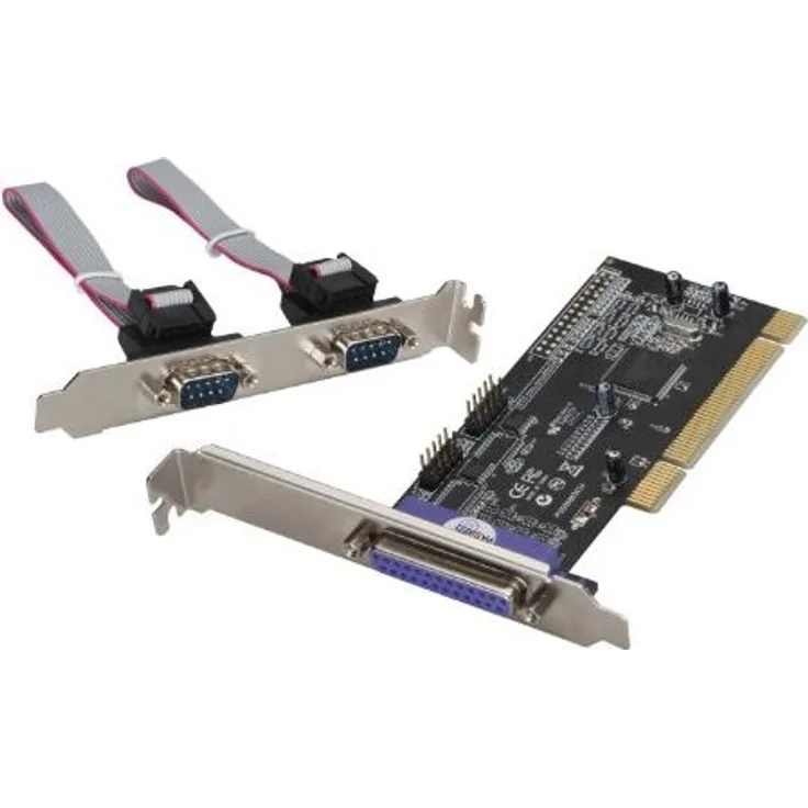I-TEC PCI Karte 2x seriell 1x parallel Adapter Ausgang zusaetzliche Slotblende fuer RS232