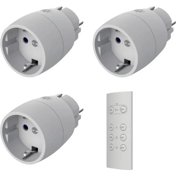 GAO 4520 Funk Steckdosen-Set 3fach Innenbereich 3680W