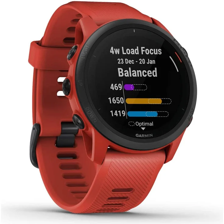 Garmin Forerunner 745 Smartwatch GPS, Unisex, 43,8mm, Silikonarmband, Magmarot – Bild 1