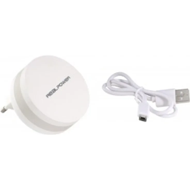 RealPower PBC-1800 externer kompakter Akku Batterie Handy Ladegerät Powerbank 1800 mAh für iPhone, iPad, Samsung Galaxy und weitere Smartphones