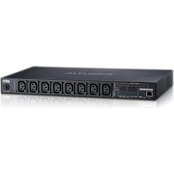ATEN PE8208G | PDU 8 Port | 1HE, 7xC13 + 1xC19, 16A | Einzel-Port-Messung