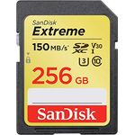 SanDisk Extreme 256GB SDXC Memory Card up to 150MB-s, Class 10, U3, V30
