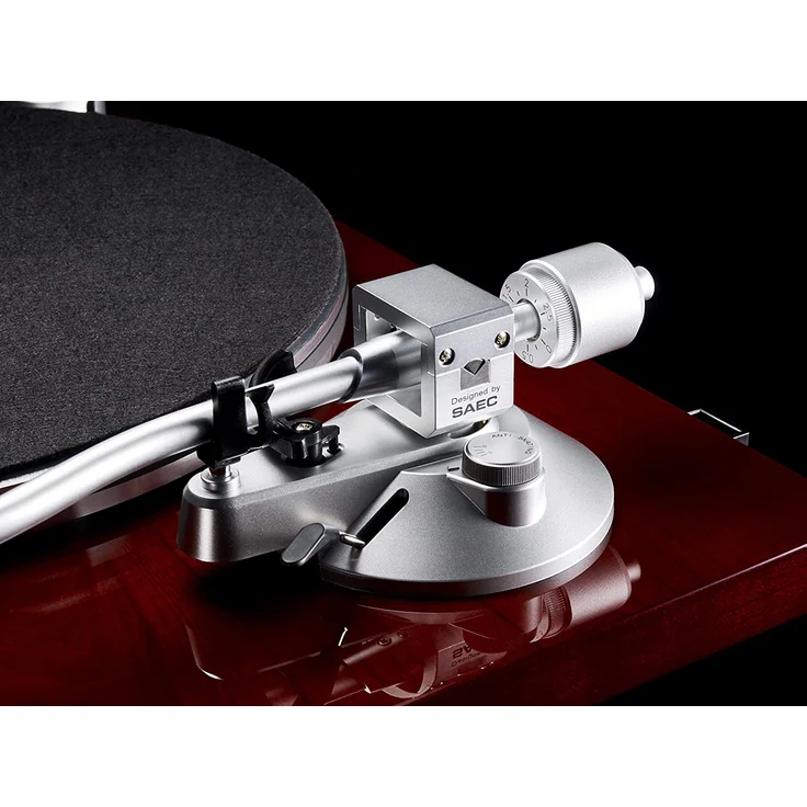 Teac TN-3B Plattenspieler mit Riemenantrieb (MM-Phono-EQ-Verstärker integriert, digitaler USB Ausgang, SAEC Tonarm, 33 & 45 RPM Geschwindigkeit), Schwarz – Bild 3