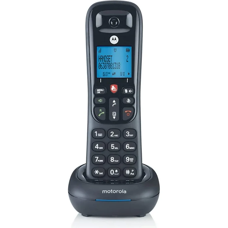 Motorola CD4001 DECT-Telefon Anrufer-Identifikation Schwarz – Bild 1