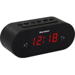 Karcher UR 1030 Uhrenradio (PLL-Radio, dimmbares Display, Dual-Alarm) schwarz