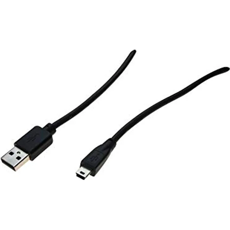 Mini USB 2.0 Kabel, USB St. A / USB 5pol Mini St. B, 1,0 m Das am häufigsten benötigte Anschlusskabel für Organizer, Card Reader, 2.5'' Gehäuse und andere kompakte Geräte (532516)