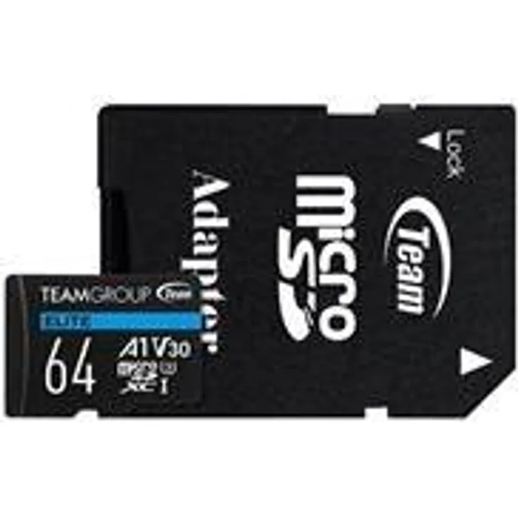 Flash card Micro-SD 64GB-XC Team Elite A1 V30 - Micro SD (TEAUSDX64GIV30A103)