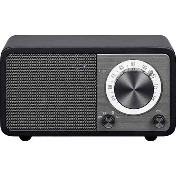 Sangean WR-7 tragbares Desktop-Radio (FM-RDS-Tuner, Bluetooth, AUX-In, integrierter Lautsprecher, Akkubetrieben(aufladbar)) , Matt-Schwarz – Bild 1