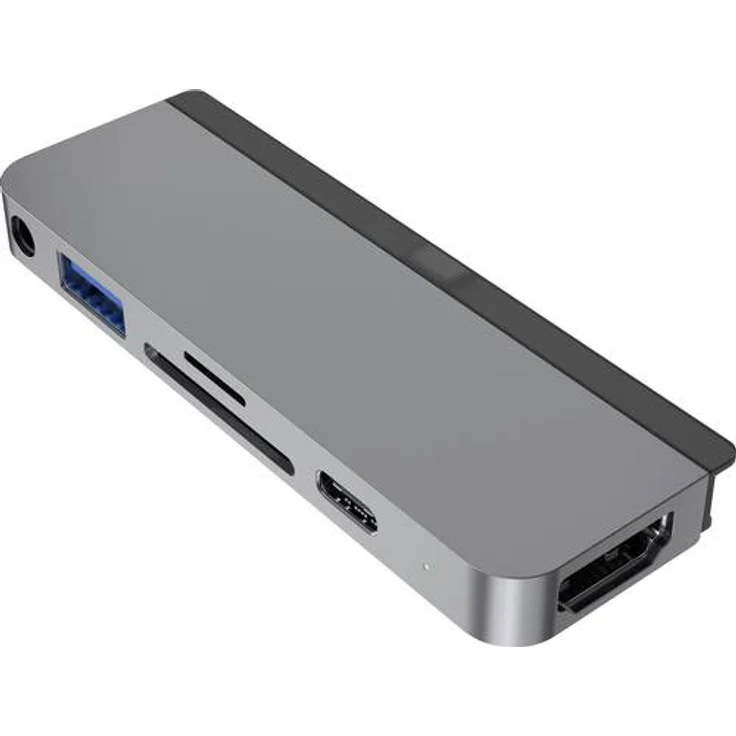 HyperDrive HD319B-GRAY USB-C (USB 3.2 Gen 2) Multiport Hub Ultra HD-fähig, mit Aluminiumgehäuse, mit eingebautem SD-Kartenleser – Bild 1