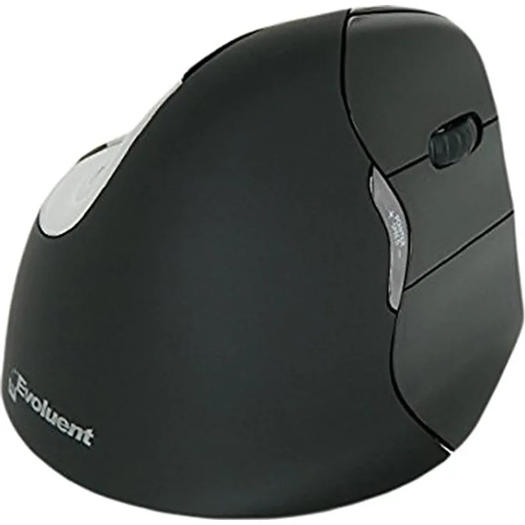 EVOLUENT Vertical Mouse 4 Mac Rechte Hand Ergonomische Maus Ergonomie PC Zubehoer fuer Mac Bluetooth, Schwarz