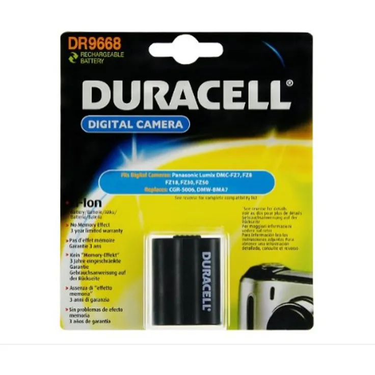 Duracell DR9668 Li-Ion Kamera Ersetzt Akku für CGA-S006E-1B
