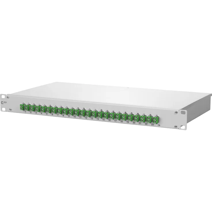 METZ CONNECT 24xLCDAPC 1HE-24gr 48Pgt 24Kup grün LWL Patchpanel OpDAT ...