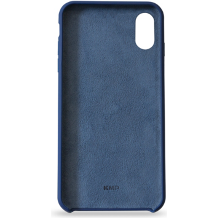 KMP Handyhülle für iPhone X - blau - Velvety Premium - Schützhülle - extra stabil & leicht - Silicone Case