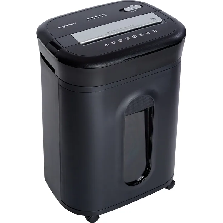 AmazonBasics - Kreuzschnitt-Schredder für 15 Blätter, für Papier, CDs und Kreditkarten