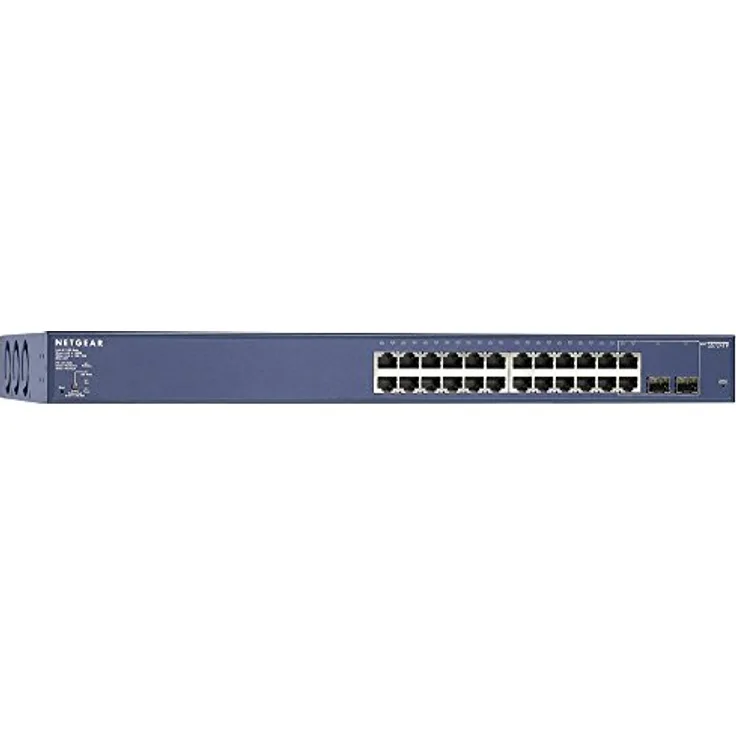 Netgear GS724TP 24-Port Gigabit Ethernet LAN PoE Switch Smart Managed Pro (mit 24x PoE+ 190W, 2x 1G-SFP, Desktop- oder Rack-Montage mit ProSAFE Lifetime-