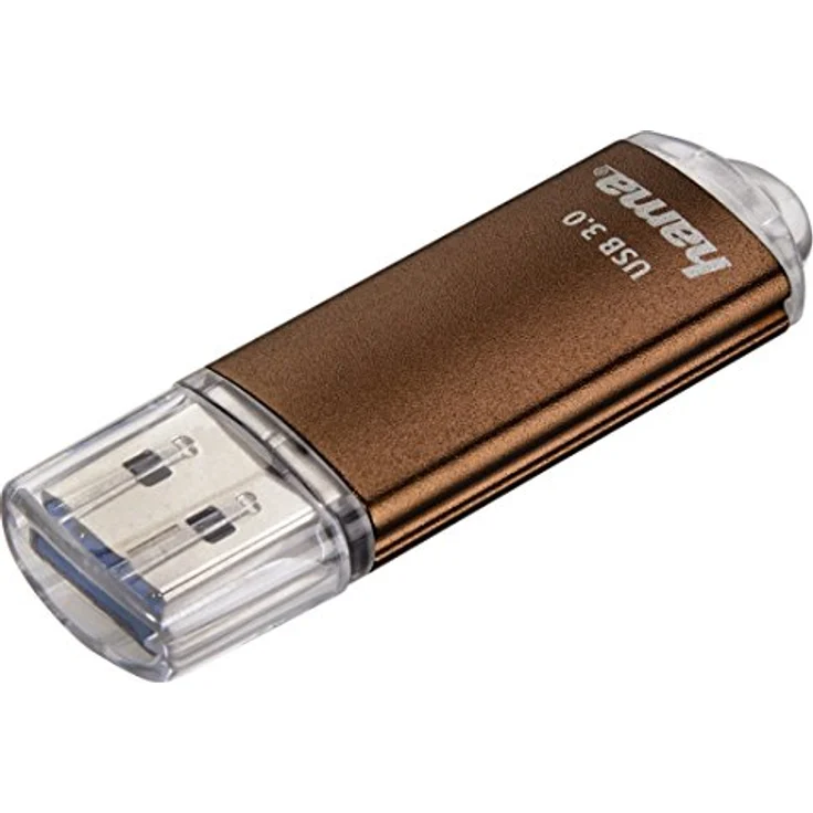 Hama 128GB USB-Stick USB 3.0 Datenstick (90 MB-s Datentransfer, USB-Stick mit Öse zur Befestigung am Schlüsselring, Speicherstick, Memory Stick mit Verschlusskappe, z. B. für Windows-MacBook) bronze