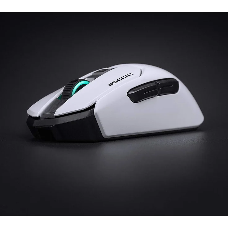 Roccat Kain 202 AIMO RGB Gaming Maus (16.000 DPI Owl-Eye Sensor, Kabellos, Titan Click Technologie), weiß – Bild 2
