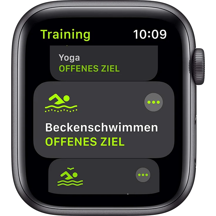 Apple Watch SE 2020 (1. Generation) Smartwatch GPS, 44mm, Aluminiumgehäuse Space Grau, Sportarmband Schwarz – Bild 3