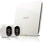 Arlo HD Überwachungskamera & Alarmanlage, 2er Set, Smart Home, kabellos, Innen-Außen, Nachtsicht, WLAN, wetterfest, Bewegungsmelder, (VMS3230) - Weiß