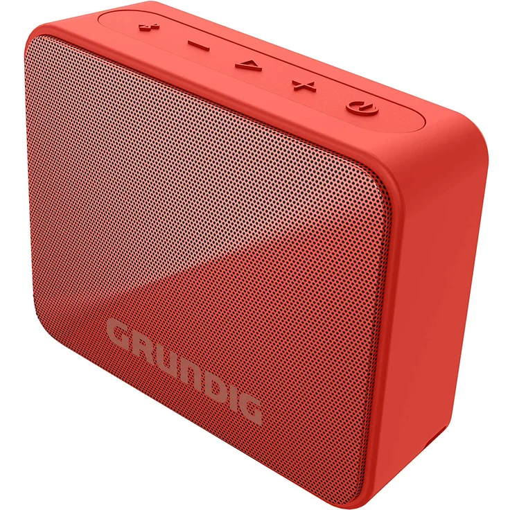 Grundig GBT Solo Mini Bluetooth-Lautsprecher mit Mikrofon, spritzwassergeschützt, rot – Bild 2