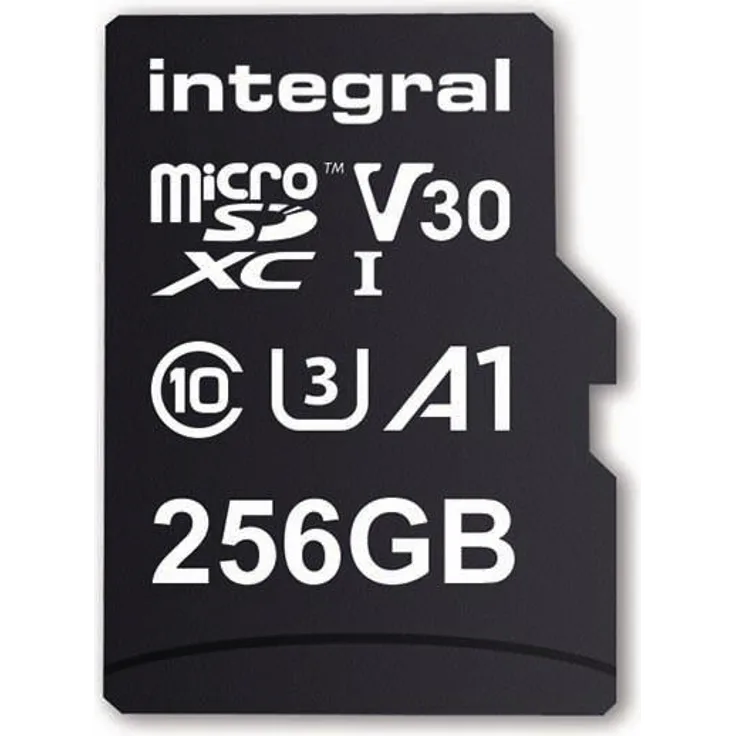 Integral Premium High Speed R100/W90 microSDXC 256GB Kit, UHS-I U3, A1, Class 10 (INMSDX256G-100/90V30)